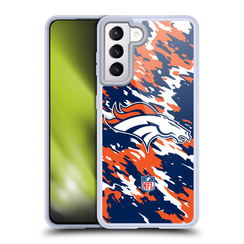 NFL Denver Broncos Logo Camou Soft Gel Case for Samsung Galaxy S21 5G