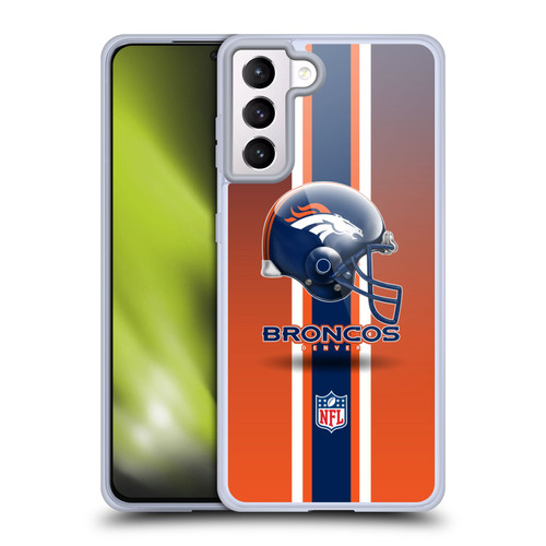 NFL Denver Broncos Logo Helmet Soft Gel Case for Samsung Galaxy S21+ 5G