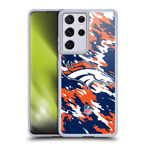 NFL Denver Broncos Logo Camou Soft Gel Case for Samsung Galaxy S21 Ultra 5G
