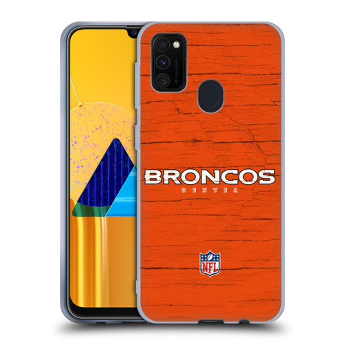 NFL Denver Broncos Logo Distressed Look Soft Gel Case for Samsung Galaxy M30s (2019)/M21 (2020)