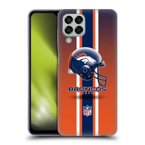 NFL Denver Broncos Logo Helmet Soft Gel Case for Samsung Galaxy M33 (2022)
