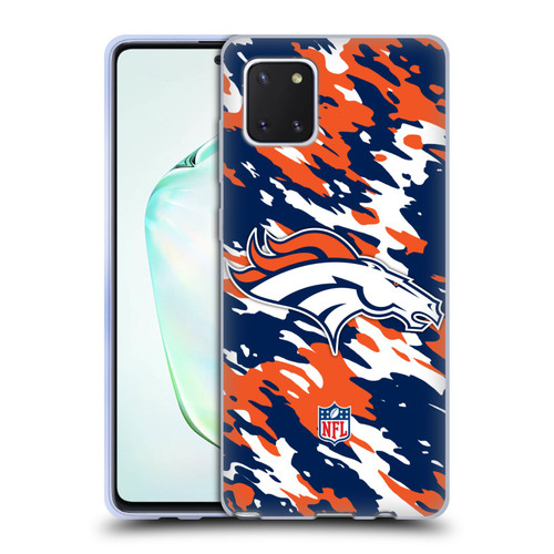 NFL Denver Broncos Logo Camou Soft Gel Case for Samsung Galaxy Note10 Lite