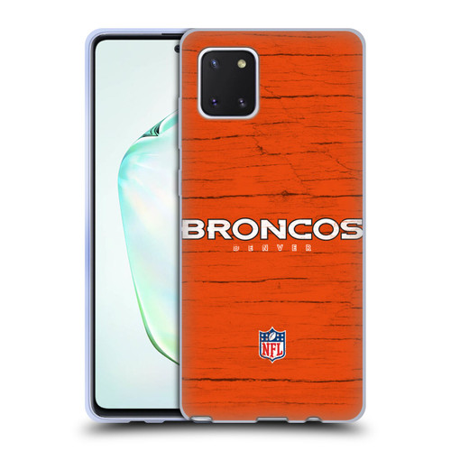 NFL Denver Broncos Logo Distressed Look Soft Gel Case for Samsung Galaxy Note10 Lite