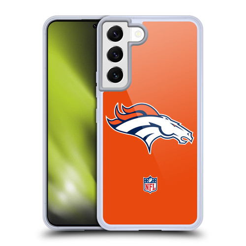 NFL Denver Broncos Logo Plain Soft Gel Case for Samsung Galaxy S22 5G