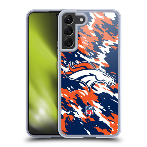 NFL Denver Broncos Logo Camou Soft Gel Case for Samsung Galaxy S22+ 5G