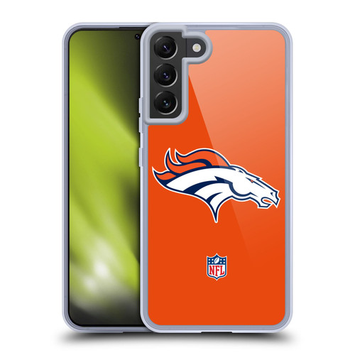 NFL Denver Broncos Logo Plain Soft Gel Case for Samsung Galaxy S22+ 5G