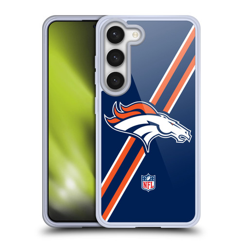 NFL Denver Broncos Logo Stripes Soft Gel Case for Samsung Galaxy S23 5G