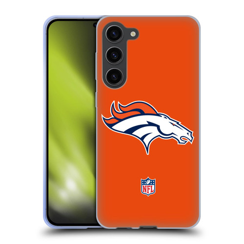 NFL Denver Broncos Logo Plain Soft Gel Case for Samsung Galaxy S23+ 5G