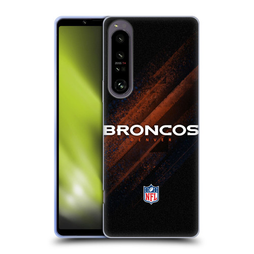 NFL Denver Broncos Logo Blur Soft Gel Case for Sony Xperia 1 IV