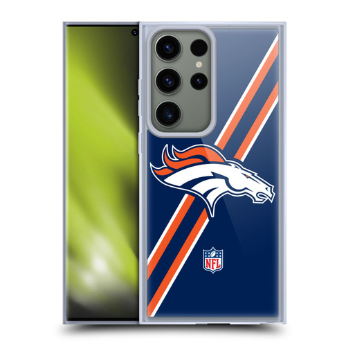NFL Denver Broncos Logo Stripes Soft Gel Case for Samsung Galaxy S23 Ultra 5G