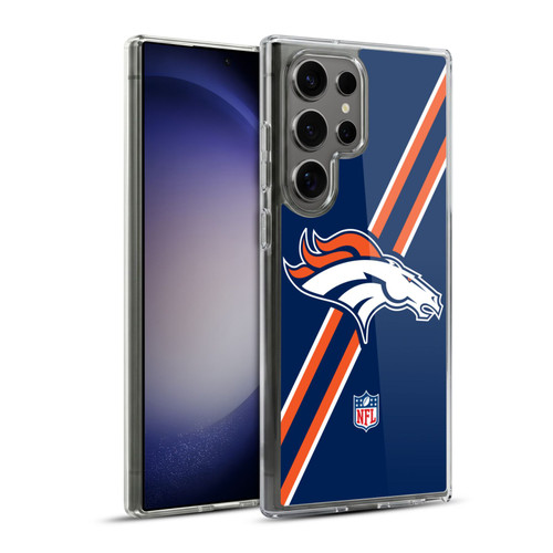 NFL Denver Broncos Logo Stripes Soft Gel Case for Samsung Galaxy S23 Ultra 5G