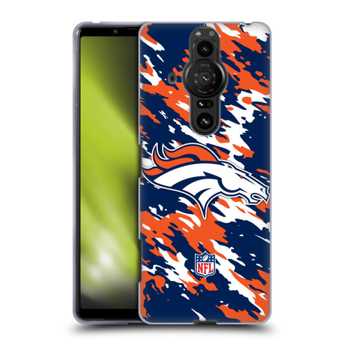 NFL Denver Broncos Logo Camou Soft Gel Case for Sony Xperia Pro-I
