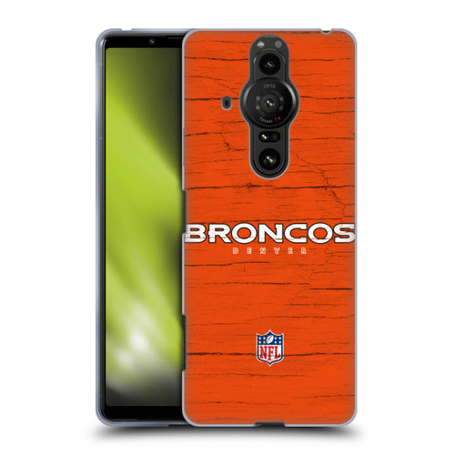 NFL Denver Broncos Logo Distressed Look Soft Gel Case for Sony Xperia Pro-I