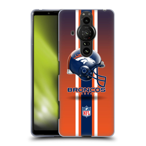 NFL Denver Broncos Logo Helmet Soft Gel Case for Sony Xperia Pro-I