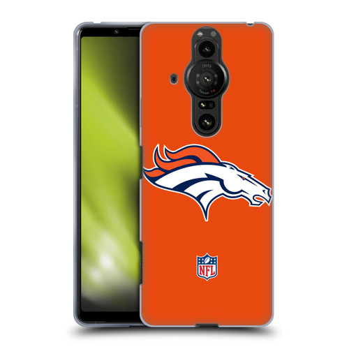 NFL Denver Broncos Logo Plain Soft Gel Case for Sony Xperia Pro-I