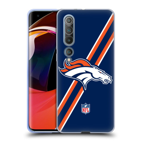 NFL Denver Broncos Logo Stripes Soft Gel Case for Xiaomi Mi 10 5G / Mi 10 Pro 5G