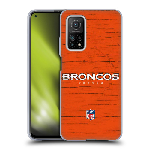 NFL Denver Broncos Logo Distressed Look Soft Gel Case for Xiaomi Mi 10T 5G