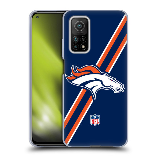 NFL Denver Broncos Logo Stripes Soft Gel Case for Xiaomi Mi 10T 5G