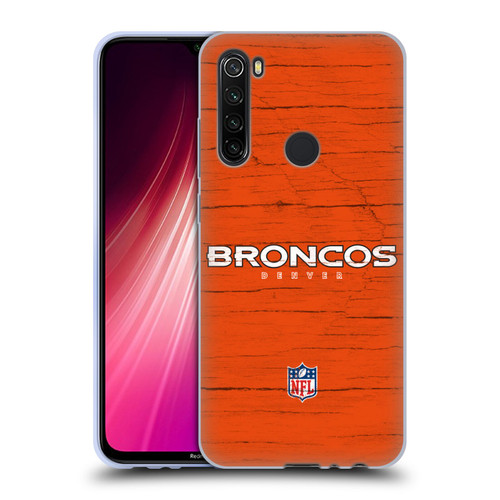 NFL Denver Broncos Logo Distressed Look Soft Gel Case for Xiaomi Redmi Note 8T
