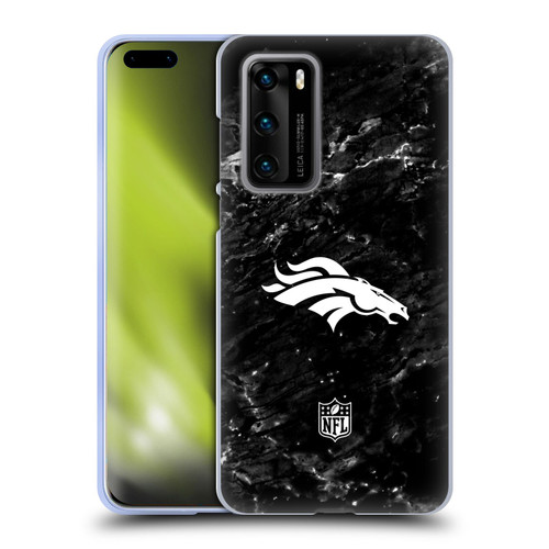 NFL Denver Broncos Artwork Marble Soft Gel Case for Huawei P40 5G