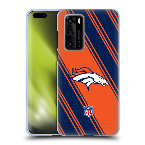 NFL Denver Broncos Artwork Stripes Soft Gel Case for Huawei P40 5G
