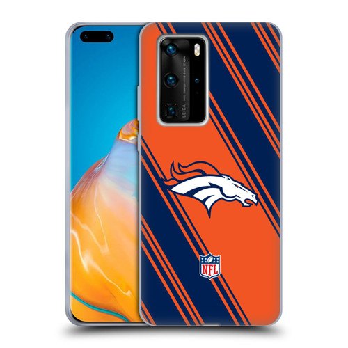 NFL Denver Broncos Artwork Stripes Soft Gel Case for Huawei P40 Pro / P40 Pro Plus 5G