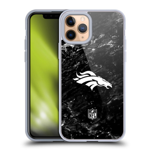 NFL Denver Broncos Artwork Marble Soft Gel Case for Apple iPhone 11 Pro