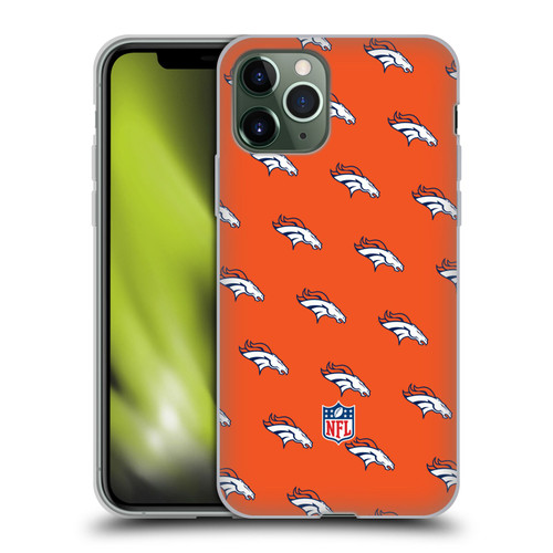 NFL Denver Broncos Artwork Patterns Soft Gel Case for Apple iPhone 11 Pro
