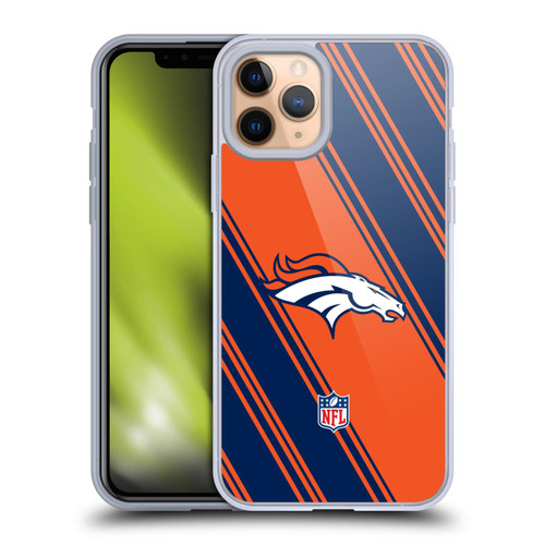 NFL Denver Broncos Artwork Stripes Soft Gel Case for Apple iPhone 11 Pro NFL Denver Broncos Artwork Stripes Soft Gel Case for Apple iPhone 11 Pro