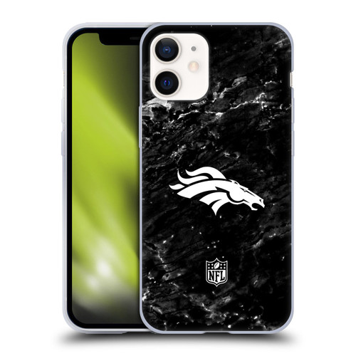 NFL Denver Broncos Artwork Marble Soft Gel Case for Apple iPhone 12 Mini