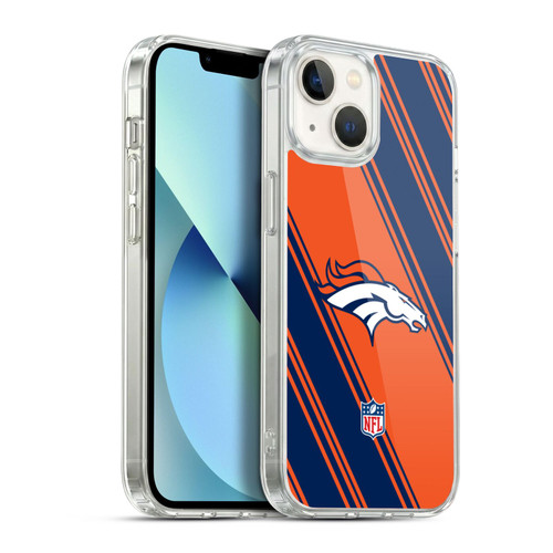 NFL Denver Broncos Artwork Stripes Soft Gel Case for Apple iPhone 13