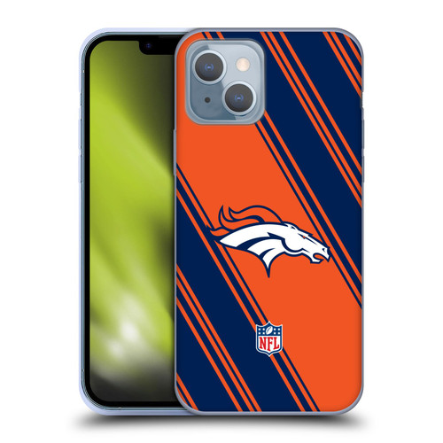NFL Denver Broncos Artwork Stripes Soft Gel Case for Apple iPhone 14