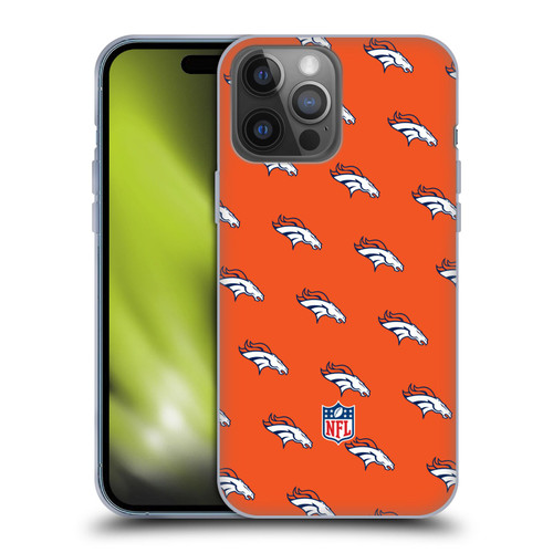 NFL Denver Broncos Artwork Patterns Soft Gel Case for Apple iPhone 14 Pro Max