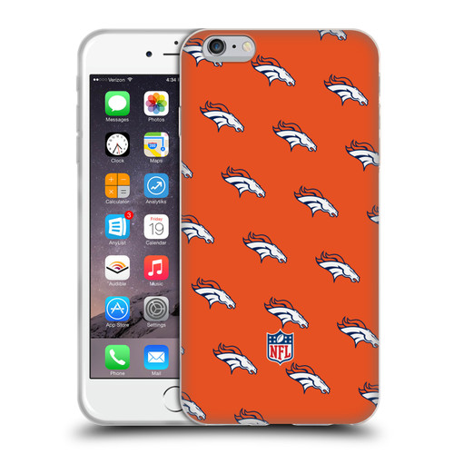 NFL Denver Broncos Artwork Patterns Soft Gel Case for Apple iPhone 6 Plus / iPhone 6s Plus