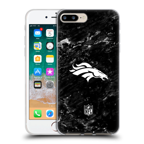 NFL Denver Broncos Artwork Marble Soft Gel Case for Apple iPhone 7 Plus / iPhone 8 Plus