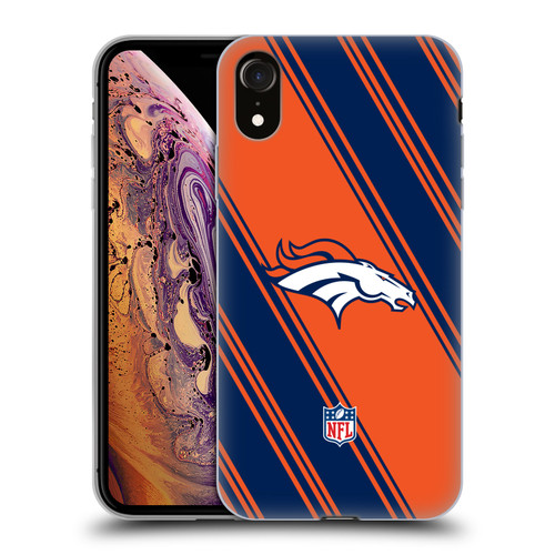 NFL Denver Broncos Artwork Stripes Soft Gel Case for Apple iPhone XR