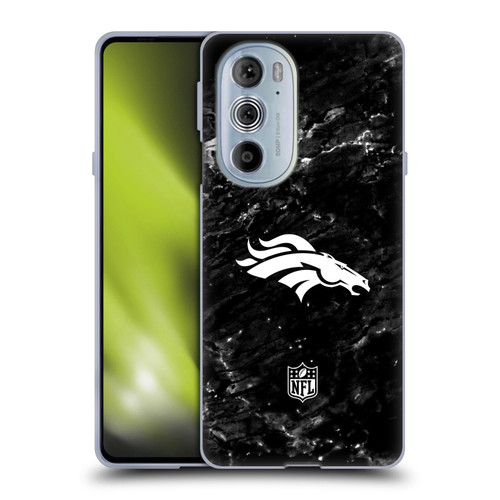 NFL Denver Broncos Artwork Marble Soft Gel Case for Motorola Edge X30