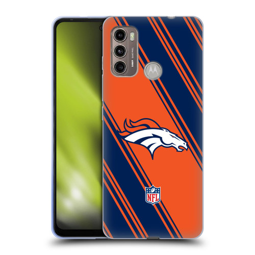 NFL Denver Broncos Artwork Stripes Soft Gel Case for Motorola Moto G60 / Moto G40 Fusion