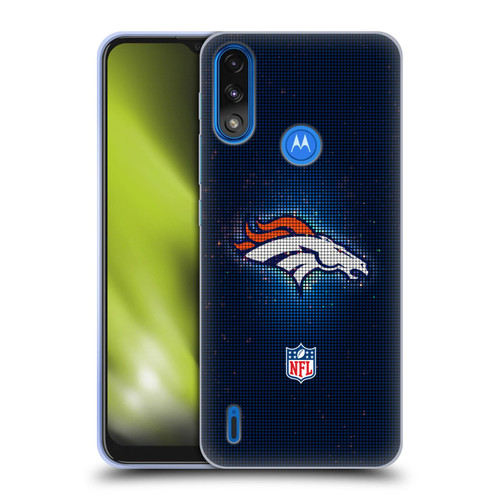 NFL Denver Broncos Artwork LED Soft Gel Case for Motorola Moto E7 Power / Moto E7i Power