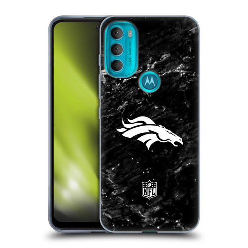 NFL Denver Broncos Artwork Marble Soft Gel Case for Motorola Moto G71 5G