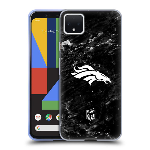 NFL Denver Broncos Artwork Marble Soft Gel Case for Google Pixel 4 XL