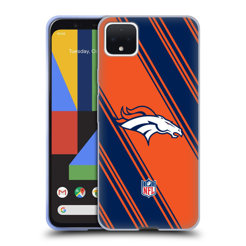 NFL Denver Broncos Artwork Stripes Soft Gel Case for Google Pixel 4 XL