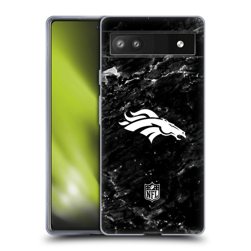 NFL Denver Broncos Artwork Marble Soft Gel Case for Google Pixel 6a