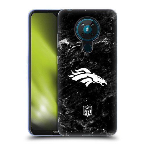 NFL Denver Broncos Artwork Marble Soft Gel Case for Nokia 5.3