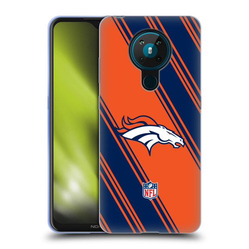 NFL Denver Broncos Artwork Stripes Soft Gel Case for Nokia 5.3