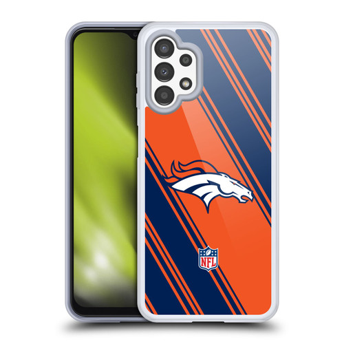 NFL Denver Broncos Artwork Stripes Soft Gel Case for Samsung Galaxy A13 (2022)