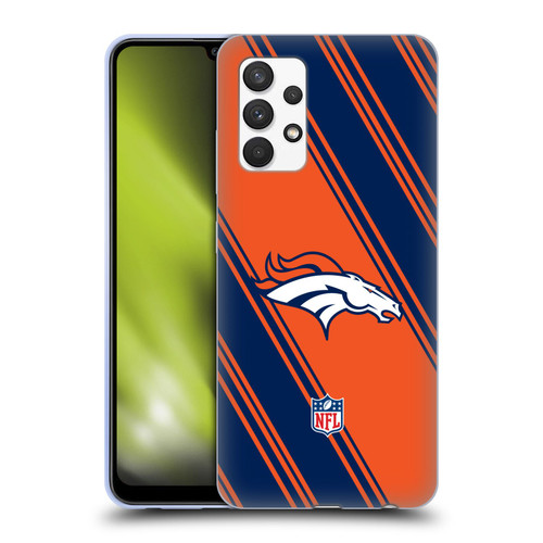 NFL Denver Broncos Artwork Stripes Soft Gel Case for Samsung Galaxy A32 (2021)