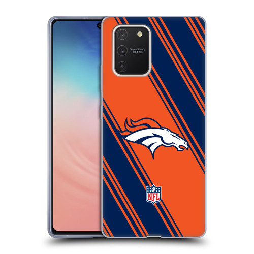 NFL Denver Broncos Artwork Stripes Soft Gel Case for Samsung Galaxy S10 Lite