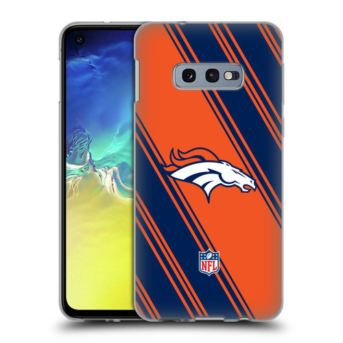 NFL Denver Broncos Artwork Stripes Soft Gel Case for Samsung Galaxy S10e