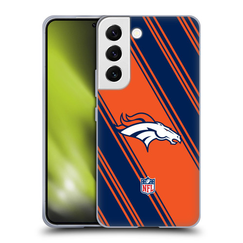 NFL Denver Broncos Artwork Stripes Soft Gel Case for Samsung Galaxy S22 5G